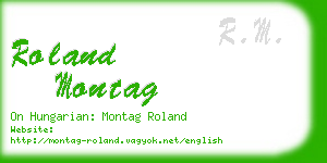 roland montag business card